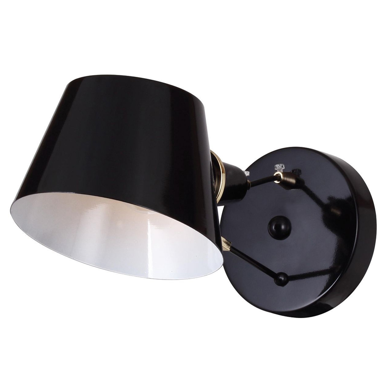 Черное бра Retro Future Light Черный Белый Золотой Черное бра Retro Future Light Черный Белый Золотой в Волгограде | Loft Concept