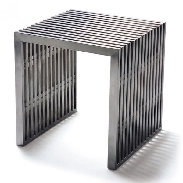 Приставной стол Metal Ribs Counter Table Золотой Хром Приставной стол Metal Ribs Counter Table Золотой Хром в Волгограде | Loft Concept