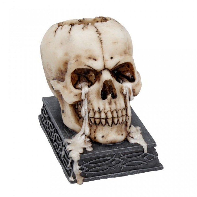 Подсвечник Skull Candlestick Серый Коричневый в Волгограде | Loft Concept 