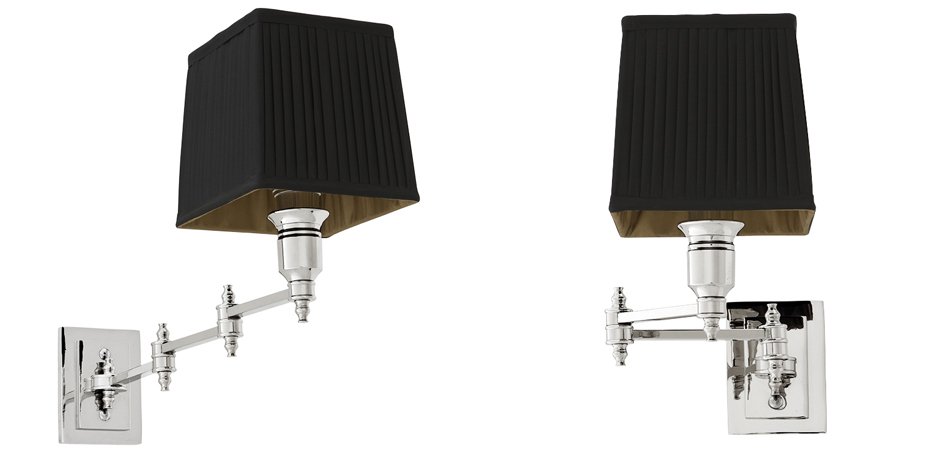 Бра Wall Lamp Lexington Swing Nickel+Black Бра Wall Lamp Lexington Swing Nickel+Black - Loft-Concept в Волгограде