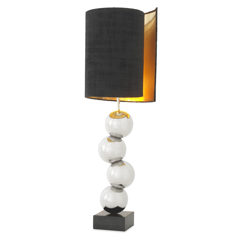 Настольная лампа Eichholtz Table Lamp Aerion Nickel Черный Никель Черный Мрамор Nero Настольная лампа Eichholtz Table Lamp Aerion Nickel Черный Никель Черный Мрамор Nero в Волгограде | Loft Concept