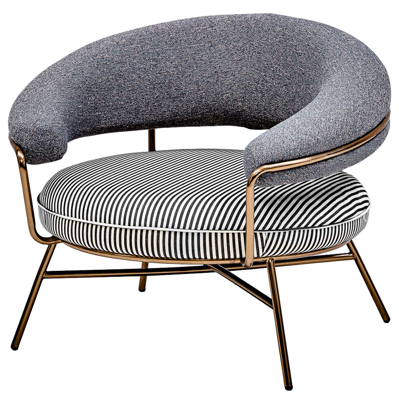 Кресло Howard Chair Черно-белый Золотой Кресло Howard Chair Черно-белый Золотой в Волгограде | Loft Concept
