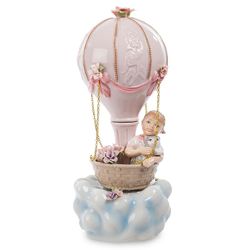 Статуэтка фарфоровая музыкальная Девочка на воздушном шаре Charming Statuette Белый Розовый Серо-голубой Бежевый Статуэтка фарфоровая музыкальная Девочка на воздушном шаре Charming Statuette Белый Розовый Серо-голубой Бежевый в Волгограде | Loft Concept