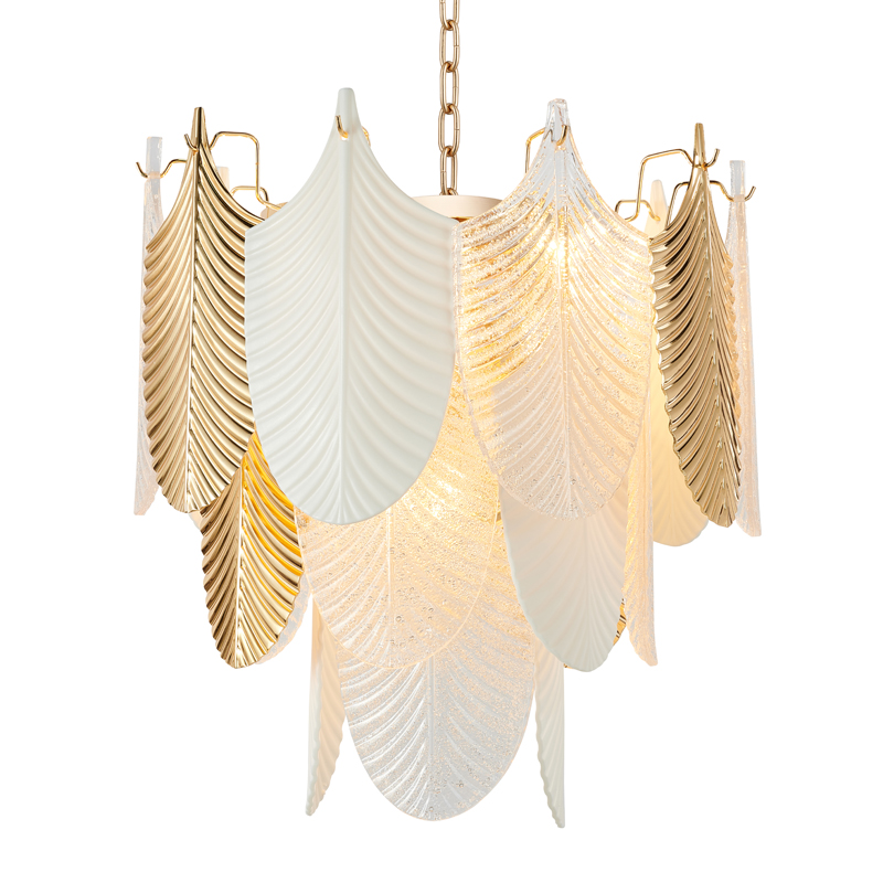 Люстра Abelia Chandelier 48 Золотой Белый Прозрачный Люстра Abelia Chandelier 48 Золотой Белый Прозрачный в Волгограде | Loft Concept