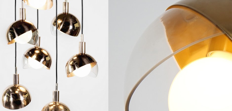 Подвесной светильник Half Closed Balls Подвесной светильник Half Closed Balls - Loft-Concept в Волгограде