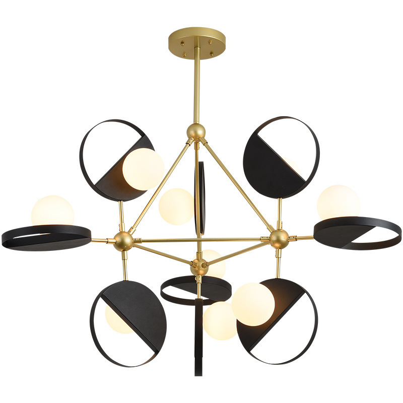 Люстра Travis Chandelier Золотой Черный Белый Люстра Travis Chandelier Золотой Черный Белый в Волгограде | Loft Concept