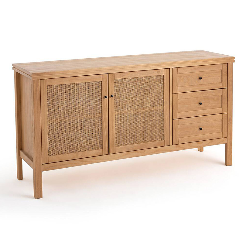 Комод в скандинавском стиле с 2-мя плетеными дверцами Niels Wicker Chest of drawers Древесина Комод в скандинавском стиле с 2-мя плетеными дверцами Niels Wicker Chest of drawers Древесина в Волгограде | Loft Concept