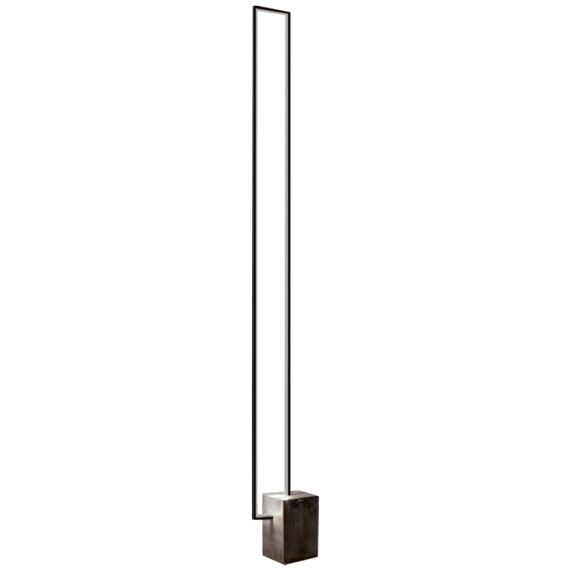 Торшер Лофт Светодиодный Rectangular Vertical LED Floor Lamp Черный Серый бетон Торшер Лофт Светодиодный Rectangular Vertical LED Floor Lamp Черный Серый бетон в Волгограде | Loft Concept