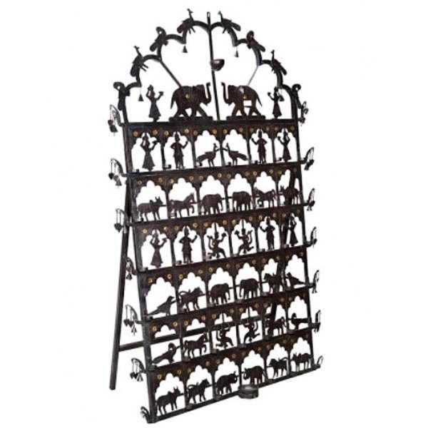 Большой подсвечник Large Indian Candlestick Винтажный черный Латунь Большой подсвечник Large Indian Candlestick Винтажный черный Латунь в Волгограде | Loft Concept