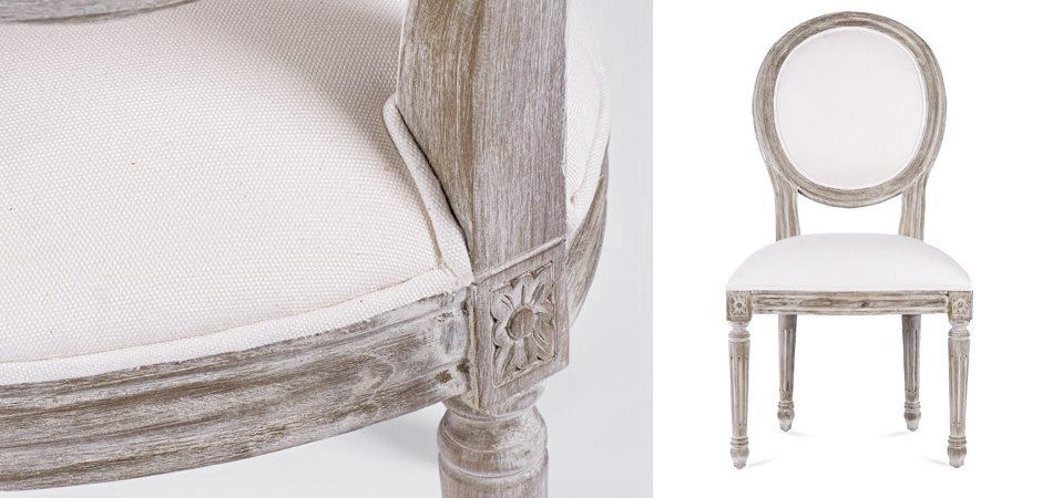Стул REGENCY MEDALLION CHAIR Avory Linen Стул REGENCY MEDALLION CHAIR Avory Linen - Loft-Concept в Волгограде
