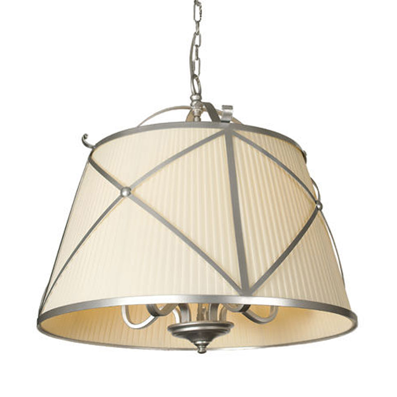 Люстра абажур Provence Lampshade Light Silver Chandelier Серебряный Бежевый Люстра абажур Provence Lampshade Light Silver Chandelier Серебряный Бежевый в Волгограде | Loft Concept