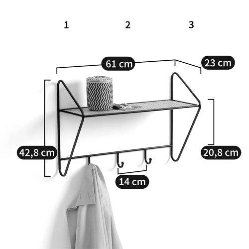 Настенная вешалка с полкой из ротанга Bourn Shelf-hanger Настенная вешалка с полкой из ротанга Bourn Shelf-hanger в Волгограде