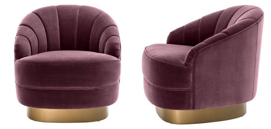 Кресло Eichholtz Chair Hadley Purple Кресло Eichholtz Chair Hadley Purple - Loft-Concept в Волгограде