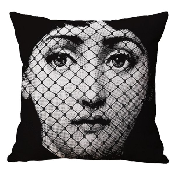 Декоративная подушка Fornasetti 078 Черно-белый Декоративная подушка Fornasetti 078 Черно-белый в Волгограде | Loft Concept