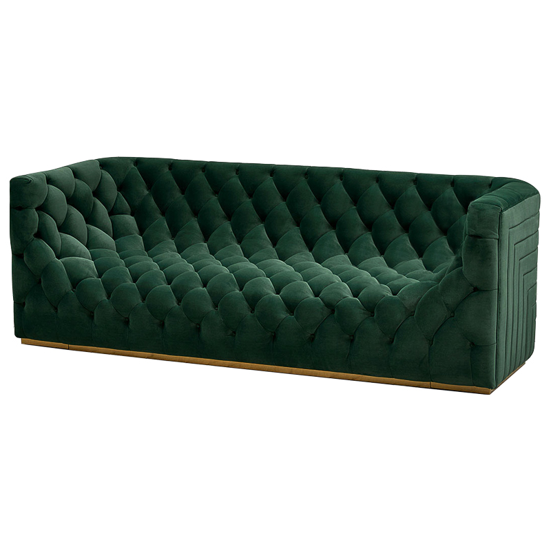 Диван велюровый Arwen Green Sofa Зелёный Зеленый Диван велюровый Arwen Green Sofa Зелёный Зеленый в Волгограде | Loft Concept