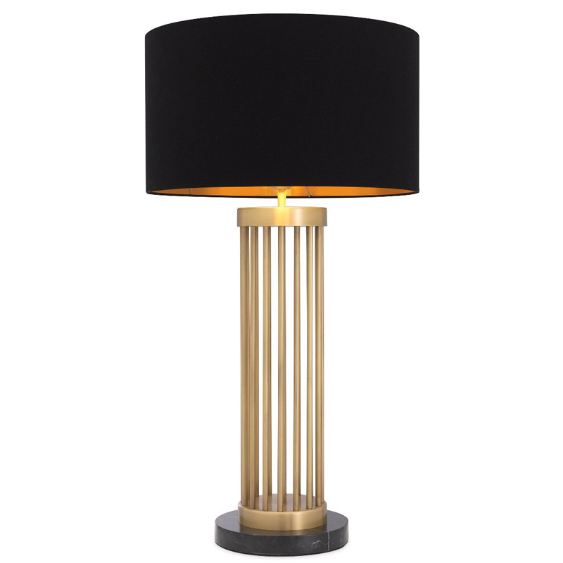 Настольная лампа Eichholtz Table Lamp Condo Черный Латунь Античная полированная Черный Мрамор Nero Настольная лампа Eichholtz Table Lamp Condo Черный Латунь Античная полированная Черный Мрамор Nero в Волгограде | Loft Concept