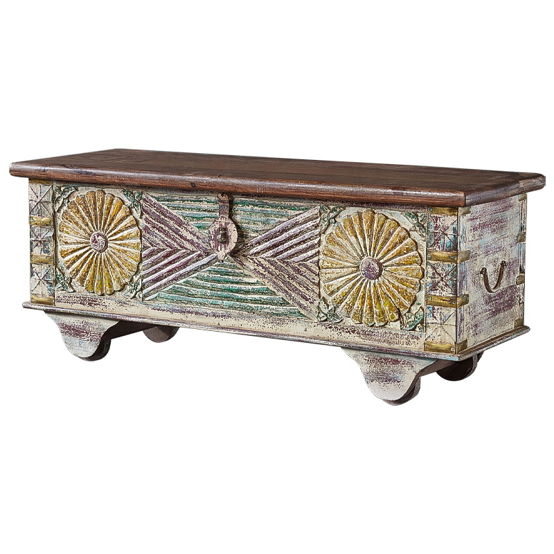 Сундук резной Advaith Carved Antique Chest Бежевый Мульти Коричневый Сундук резной Advaith Carved Antique Chest Бежевый Мульти Коричневый в Волгограде | Loft Concept