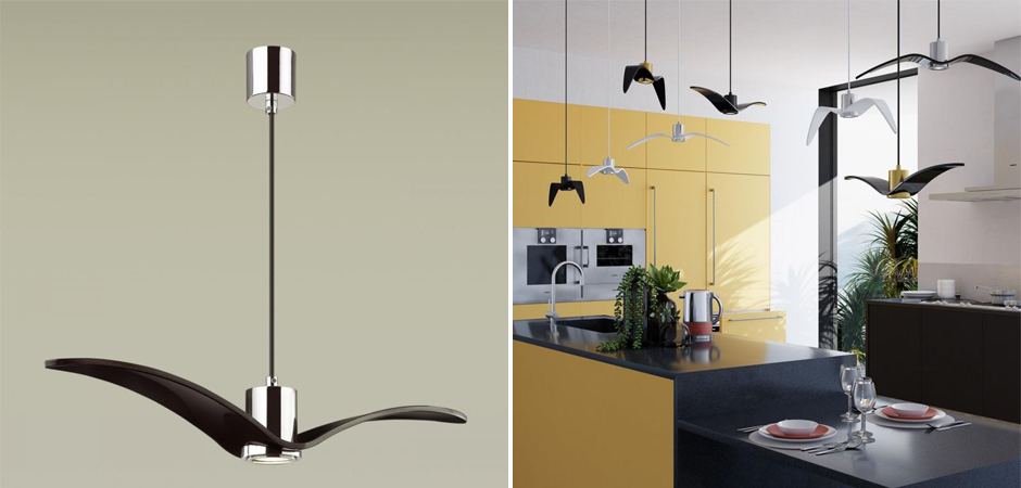 Подвесной светильник Seagull Scope Chrome черный Подвесной светильник Seagull Scope Chrome черный - Loft-Concept в Волгограде