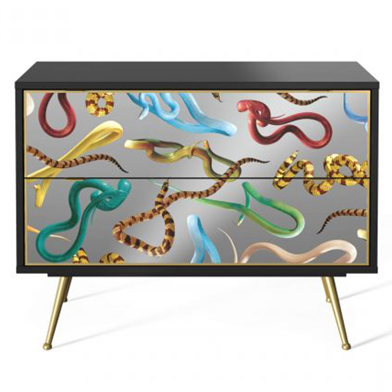 Комод Seletti Chest of Two Drawers Snakes Мульти Черный Золотой Шампань Комод Seletti Chest of Two Drawers Snakes Мульти Черный Золотой Шампань в Волгограде | Loft Concept