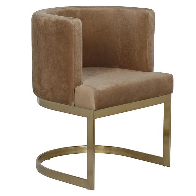 Стул Disalia Chair light brown Коричневый Золотой Стул Disalia Chair light brown Коричневый Золотой в Волгограде | Loft Concept