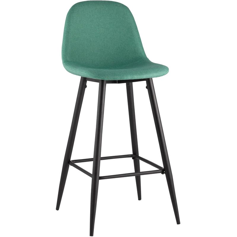 Барный Стул Archie Chair Зеленая Рогожка Зеленый Черный в Волгограде | Loft Concept 
