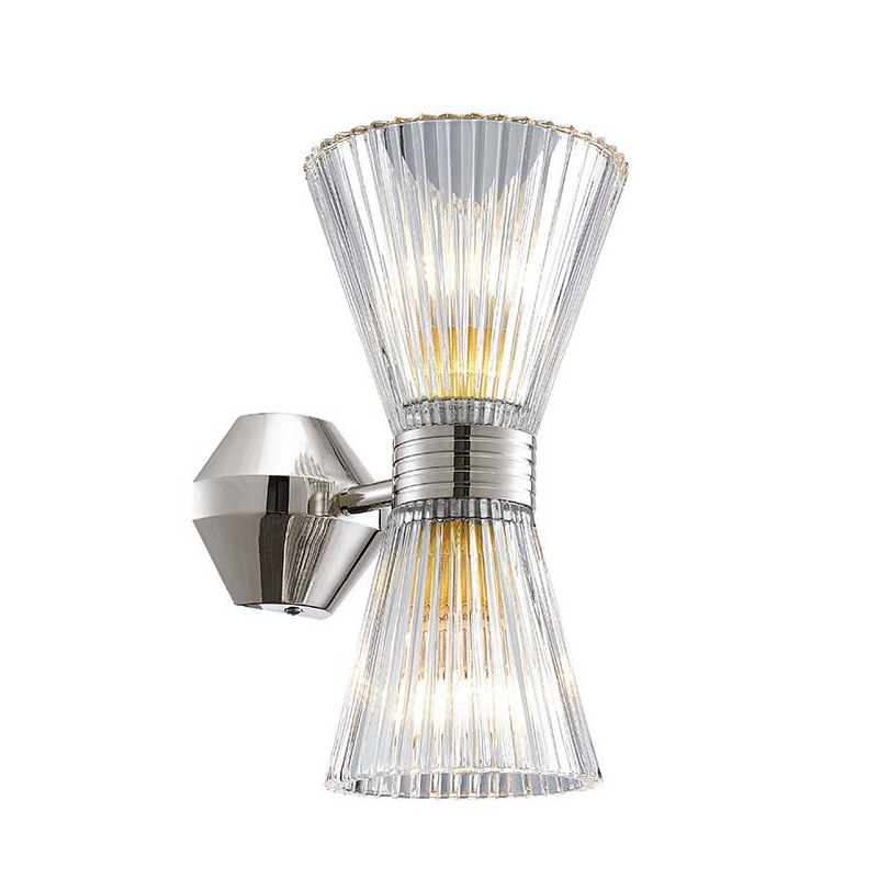 Бра Glass Horn Light nickel Прозрачное Стекло Никель Бра Glass Horn Light nickel Прозрачное Стекло Никель в Волгограде | Loft Concept