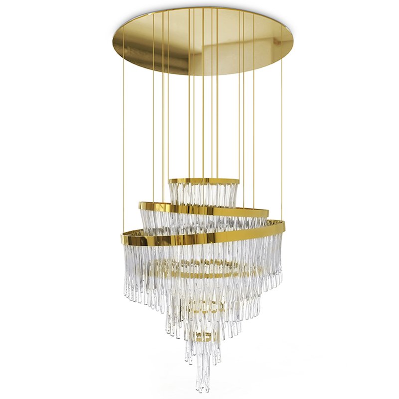 Люстра Luxxu Babel Chandelier Глянцевое золото Прозрачное Стекло Люстра Luxxu Babel Chandelier Глянцевое золото Прозрачное Стекло в Волгограде | Loft Concept