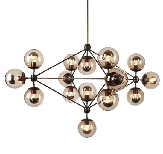 Люстра Modo Chandelier 15 Globes Дымчатый (Smoke) Люстра Modo Chandelier 15 Globes Дымчатый (Smoke) в Волгограде | Loft Concept