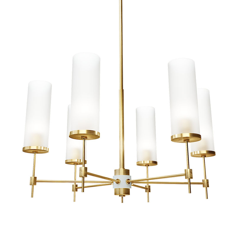 Люстра Дизайнерская Candle Holder из Сатинированной Латуни Латунь Белый Люстра Дизайнерская Candle Holder из Сатинированной Латуни Латунь Белый в Волгограде | Loft Concept