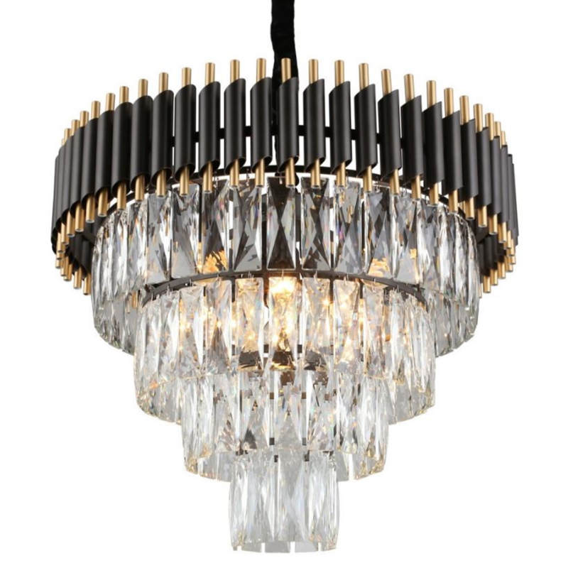 Empire Black Chandelier Crystal D 54 Черный Прозрачное Стекло Золотой Empire Black Chandelier Crystal D 54 Черный Прозрачное Стекло Золотой в Волгограде | Loft Concept