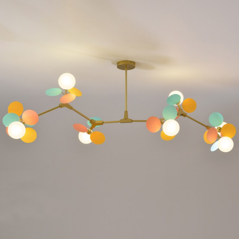 Люстра MATISSE Chandelier branch Золотой Белый Мульти Светло-серый Люстра MATISSE Chandelier branch Золотой Белый Мульти Светло-серый в Волгограде | Loft Concept