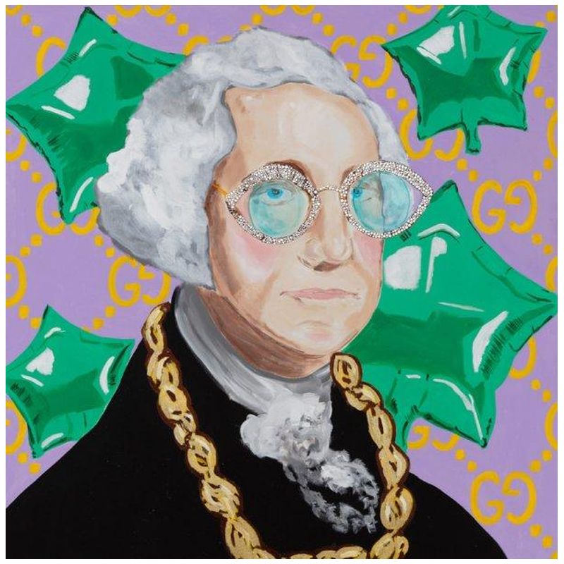 Картина George Washington with Green Mylar Balloons and Gucci Background Мульти Картина George Washington with Green Mylar Balloons and Gucci Background Мульти в Волгограде | Loft Concept