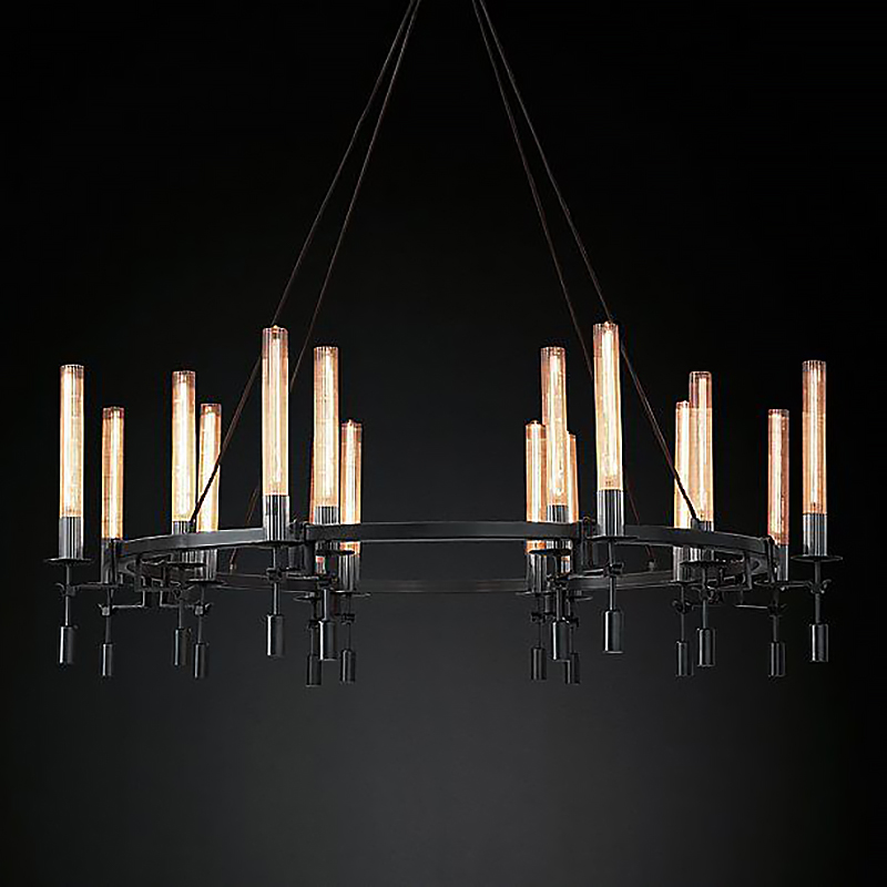 Люстра Restoration Hardware Fontanelle Chandelier black Черный Прозрачный Люстра Restoration Hardware Fontanelle Chandelier black Черный Прозрачный в Волгограде | Loft Concept