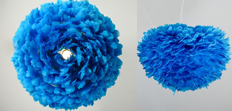 Люстра из перьев Plumage Blue Люстра из перьев Plumage Blue - Loft-Concept в Волгограде
