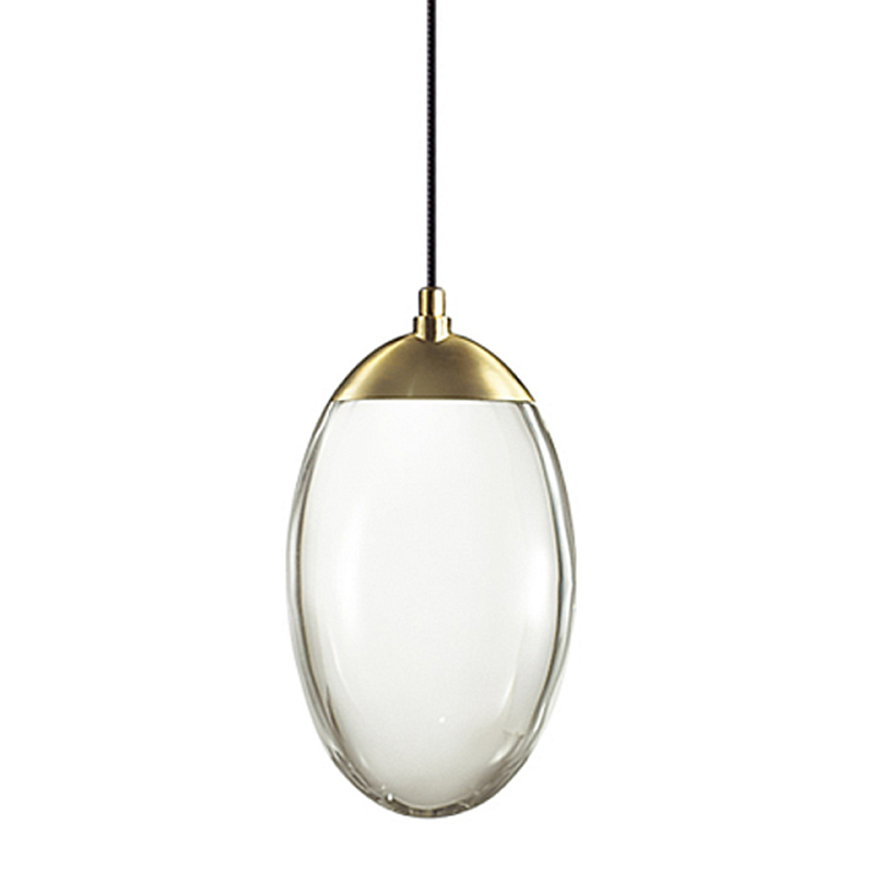 Подвесной светильник с плафоном в форме капли Crystal Transparent Drop Прозрачное Стекло Бронза в Волгограде | Loft Concept 
