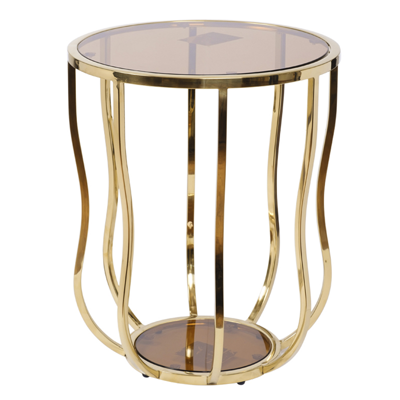 Приставной стол Fedric Side Table gold Глянцевое золото Приставной стол Fedric Side Table gold Глянцевое золото в Волгограде | Loft Concept