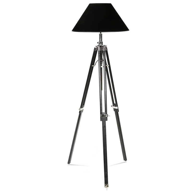 Торшер Eichholtz Floor Lamp Telescope nickel & black Черный Никель Торшер Eichholtz Floor Lamp Telescope nickel & black Черный Никель в Волгограде | Loft Concept