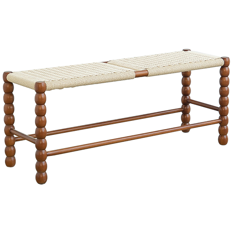 Банкетка French Corner Banquet Brown 100 см Коричневый Бежевый Банкетка French Corner Banquet Brown 100 см Коричневый Бежевый в Волгограде | Loft Concept