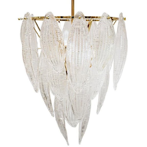 Textured glass Chandelier Глянцевое золото Прозрачный (Transparent) Textured glass Chandelier Глянцевое золото Прозрачный (Transparent) в Волгограде | Loft Concept