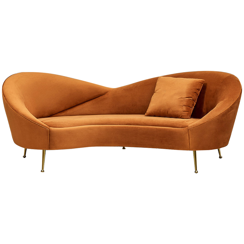 Диван Prudence Orange Sofa Оранжевый Золотой Диван Prudence Orange Sofa Оранжевый Золотой в Волгограде | Loft Concept