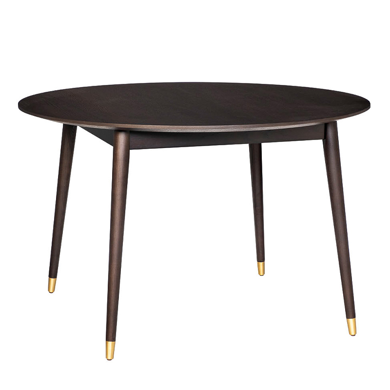 Обеденный стол Mateo Round Dinner Table Коричневый Золотой Обеденный стол Mateo Round Dinner Table Коричневый Золотой в Волгограде | Loft Concept