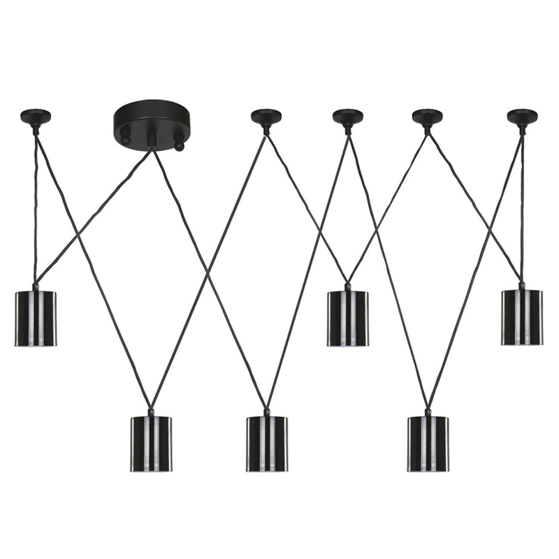 Черная каскадная люстра Wireflow Suspension Черный Черная каскадная люстра Wireflow Suspension Черный в Волгограде | Loft Concept