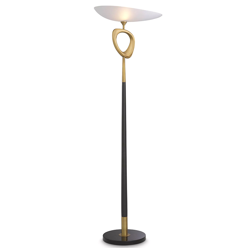 Торшер Eichholtz Floor Lamp Celine Белый Черный Латунь Торшер Eichholtz Floor Lamp Celine Белый Черный Латунь в Волгограде | Loft Concept