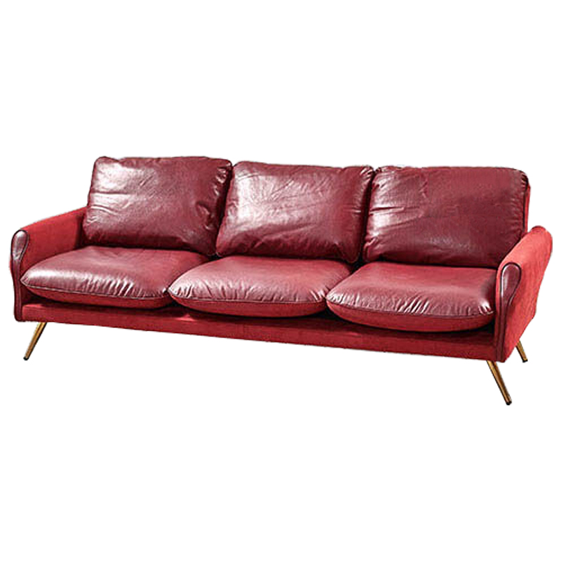 Диван Arnaldo Sofa Красный Золотой Диван Arnaldo Sofa Красный Золотой в Волгограде | Loft Concept