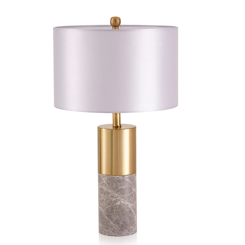 Настольная лампа ZOEY TABLE LAMP Gray base White shade Золотой Белый Серый Настольная лампа ZOEY TABLE LAMP Gray base White shade Золотой Белый Серый в Волгограде | Loft Concept