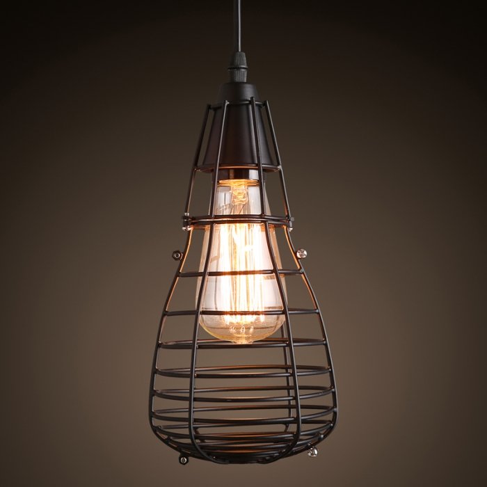 Подвесной светильник Pear Cage Pendant Черный Подвесной светильник Pear Cage Pendant Черный в Волгограде | Loft Concept