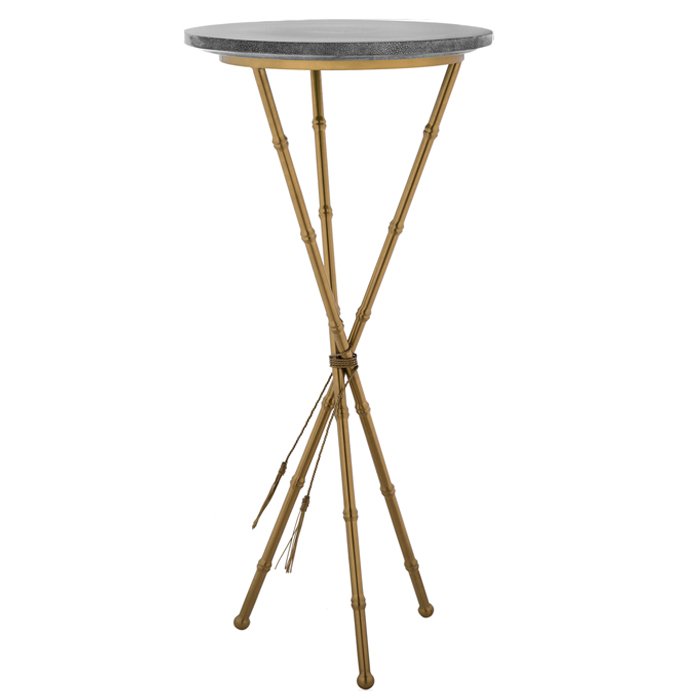 Green Stingray Skin Side Tables Gray Серый Золотой Green Stingray Skin Side Tables Gray Серый Золотой в Волгограде | Loft Concept