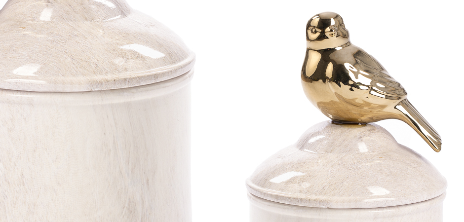 Ваза c крышкой Marble Bird Ваза c крышкой Marble Bird - Loft-Concept в Волгограде