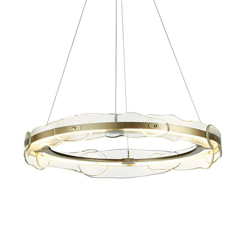 Люстра Ring horizontal glass chandelier Прозрачный Латунь Люстра Ring horizontal glass chandelier Прозрачный Латунь в Волгограде | Loft Concept