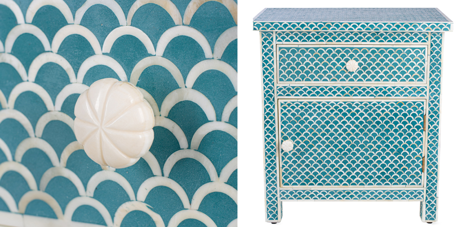 Тумба bone fish scale inlay cupboard Тумба bone fish scale inlay cupboard - Loft-Concept в Волгограде